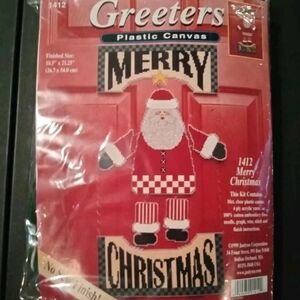 VTG GREETERS Cross Stitch MERRY CHRISTMAS #1412 Colorful Kit New In PKG